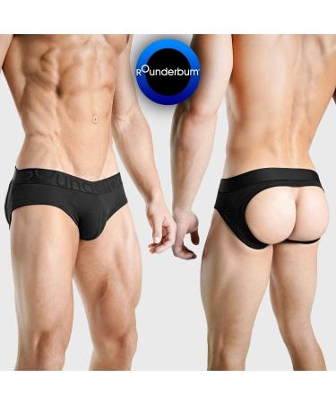 Rounderbum Men's Lift Jock Strap | Butt Lifting Shapewear Black Jock Brief - Buy Online on GoSupps.com