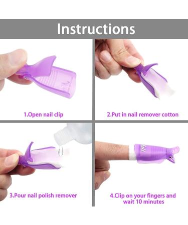 10 PCS Gel Nail Polish Remover Clips for Toenail & Finger - Purple - Buy Online on GoSupps.com