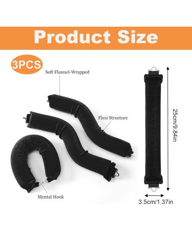 3 Pcs Heatless Curls Heatless Blowout Heatless Curlers Headband for Women Girls Overnight Curls Heatless Curlers Bun for Long & Medium Hair Sleep (Black)  - Buy Online on GoSupps.com