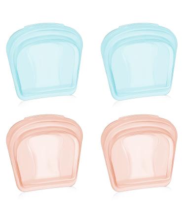 Nuenen 4 Pieces Small Portable Open Pill Pouch Silicone Pill Pouch Bags Reusable Storage Bag Clear Travel Pill Bag Resealable Organizer Pouches