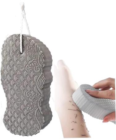 Super Soft Exfoliating Bath Sponge - Gentle Dead Skin Remover & Shower Brush for Adults Children & Pregnant Women - Grey - Buy Online on GoSupps.com