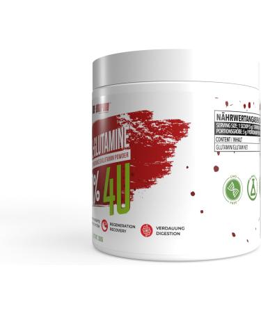 Buy 100% Pure Microfine Glutamine Powder - Tasteless & Ideal for International Shipping | Glutamine 4U - Buy Online on GoSupps.com