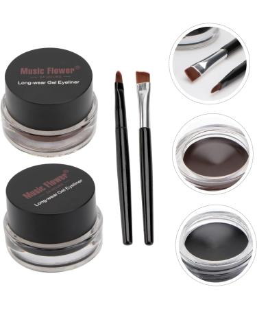 LALAFINA 6 Pcs Black Eyeshadow Brown Eyeliner Brown Eyeshadow Eye Shadow Cream Set Pearlescent Glitter Powder 1 count (Pack of 1) As Shownx3pcs - Buy Online on GoSupps.com
