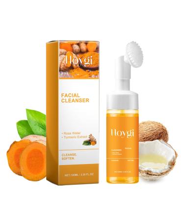 Turmeric Face Wash Turmeric Facial Cleanser Turmeric Foaming Cleanser for All Skin 3.38 Fl Oz/pcs