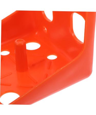 FRCOLOR 2pcs Cattle and Sheep Lick Brick Box Plastic Stand Lamb Feeding Bucket Animal Husbandry Supply Trays 16.6x16.6cm Orange - Buy Online on GoSupps.com