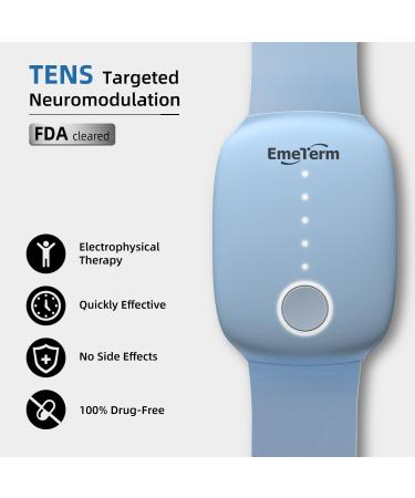 EmeTerm Anti-Nausea Wristband Relieve Morning Motion Travel Sickness Rechargeable Drug Free Bands Without Side Effects - Extra 2pack Conductive Gel - Buy Online on GoSupps.com
