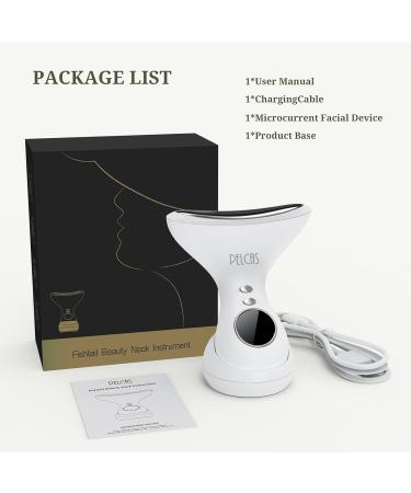 Pelcas 4-in-1 Face Massage Device - Anti-Wrinkle EMS Beauty Tool with Heat LED & Vibration for Skin Tightening & Lifting | USB Rechargeable - Buy Online on GoSupps.com