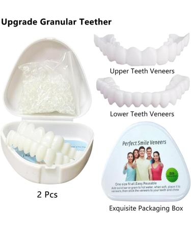 Dazzluxe Brightening Snap-In Prostheses | Upper & Lower Jaw Artificial Teeth | Immediate White Veneers for a Confident Smile - Buy Online on GoSupps.com