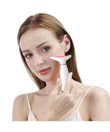 Anti-Wrinkles Face Neck Massager - Vibration Facial Device with Triple Action Modes for Tightening and Smoothing Skin - White - Buy Online on GoSupps.com