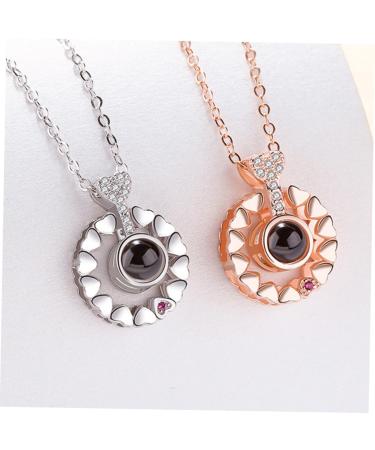 CALLARON 100 Necklaces A Necklace Womens Necklace Rose Gold Necklace Heart-shaped - Buy Online on GoSupps.com