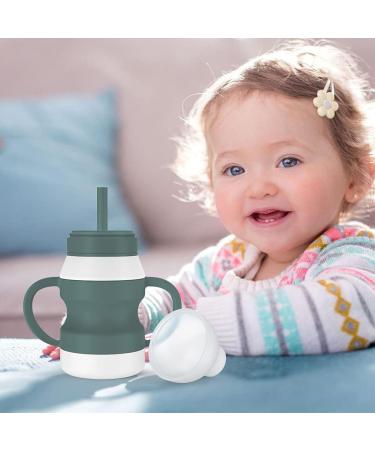 Wee me Toddler Cups Baby Sippy Cups 6-12 Months | Straw Sippy Cups 2 Pack - Dark Green - Buy Online on GoSupps.com