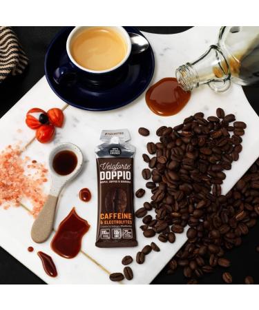 Veloforte Doppio Energy Gel Fast Releasing Energy 100% Natural & Delicious Energy Gels with 22g of Natural Energy and 75mg Caffeine Doppio Flavour (Maple Coffee & Guarana) - Buy Online on GoSupps.com