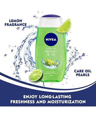 Nivea Lemon and Oil Shower Gel 250ml - Refreshing Bath Care - Buy Online on GoSupps.com