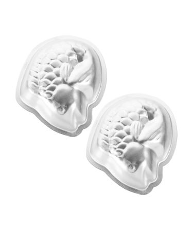 GRIRIW Dessert Cup Tart Pans 2 pcs Cup Jelly Shape De Baking Fish Gelatinas Silicone - Household Mousse Alloy Pudding Cups