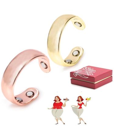 Olux Ring Magnetic Seam Guide Magnetic Lymphatic Drainage Magnetic Rings Rose+gold