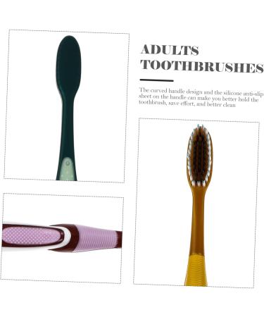 PartyKindom 4 Pack Adult Toothbrushes - Non-Slip Bristles for Travel | International Shipping Available - Buy Online on GoSupps.com