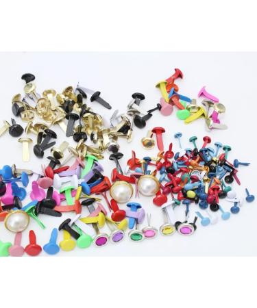 500Pcs Mixed Color Metal Brads Kit for Scrapbooking, Paper Crafts & DIY Projects - Buy Online on GoSupps.com