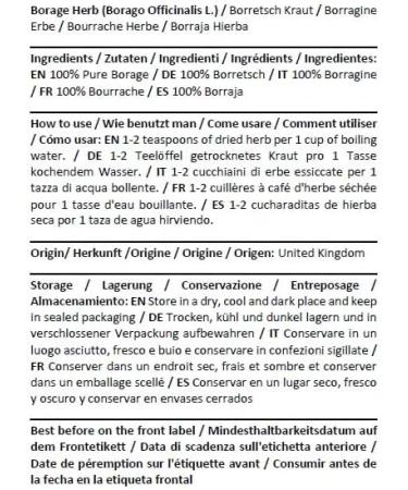 Health Embassy Borage Herb Tea | Borago Officinalis L | Bourrache Herbe Tisane 50g - Buy Online on GoSupps.com