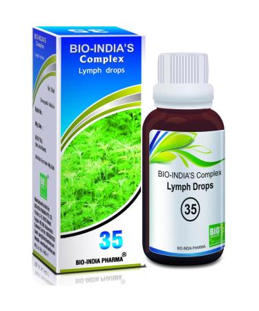 Bio India Lymph Drops (30ml) for Swollen Lymph nodes Lymphoedema/Free Ujala Eye Drops