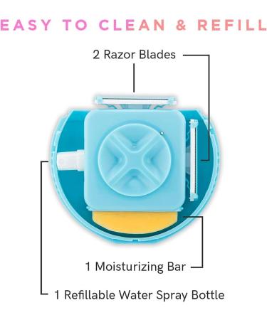 Portable Women's Razor - 3-in-1 Hair Cutter with Water Sprayer & Moisturizing Soap | Compact Body Hair Removal Device - Buy Online on GoSupps.com