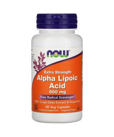 NOW Foods - Alpha Lipoic Acid 600 mg. - 60 Vegetable Capsule(s)