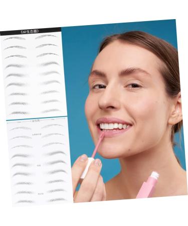 FOMIYES 2 Pairs Adhesive Eyebrow Template Artificial Eyebrow Patch Eyebrow Stickers Makeup Tools 6d Simple 1 count (Pack of 1) Black 003 - Buy Online on GoSupps.com