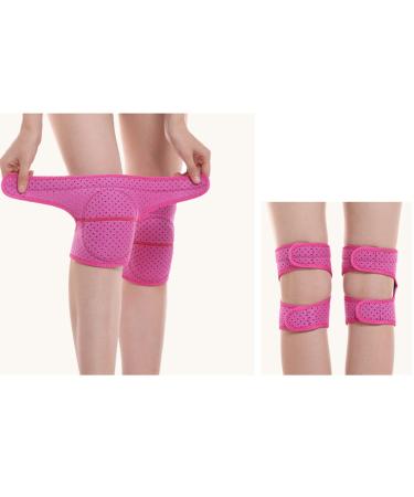 Focket Knee Pad to Avoid Collision Elastic Rose Red Thickened Sponge Nonslip Protective Knee Pads for Dancing (XS)