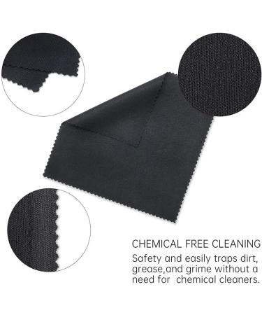 20 Pack Microfiber Cleaning Cloths for Glasses & Screens - High Quality 6x7 inches Black/Gray - Buy Online on GoSupps.com