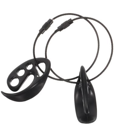 BESPORTBLE 2pcs Flying Disc Clips Plastic Flying Disc Holder Outdoor Disc Carrier Clips Portable Flying Disc Clamps Black