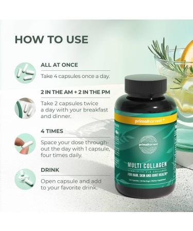 Primal Creatine Powder + Primal Multi Collagen Capsules Bundle | 2-Pack | Support Strength Recovery Joint & Skin Health | 30 Servings Each - Buy Online on GoSupps.com