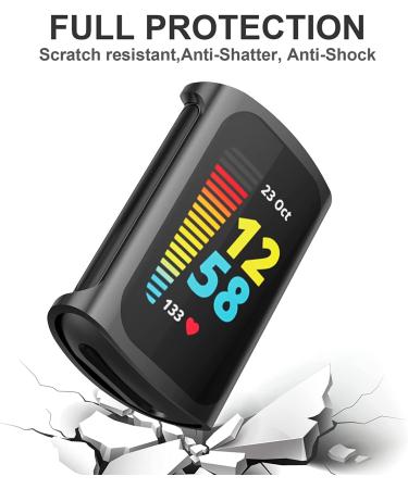 Cuteey 4 Pack Clear TPU Screen Protector Cover Case for Fitbit Charge 5 - Slim & Soft Smart Watch Accessories - Buy Online on GoSupps.com