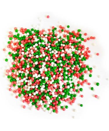 Christmas Pearls - 2mm Red, Green & White Cake Topper Sprinkles - 30g Edible Festive Decorations - Buy Online on GoSupps.com