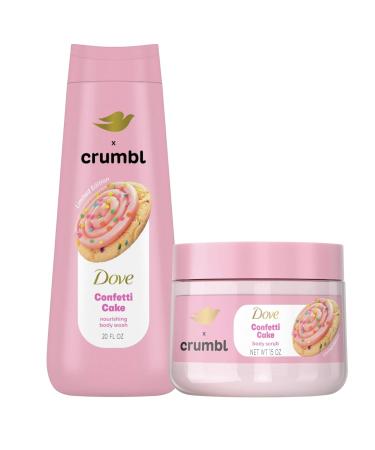 Dove Moisturizing Body Wash & Scrub | Confetti Cake Scent | 20oz Wash + 15oz Scrub | Limited Edition - Buy Online on GoSupps.com