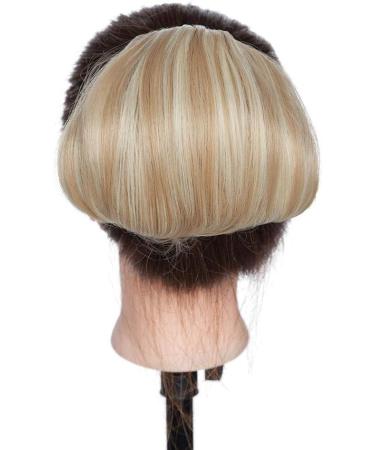 Ombre Hepburn Hair Bun Scrunchie Extension - Dark Blonde to Bleach Blonde - Buy Online on GoSupps.com