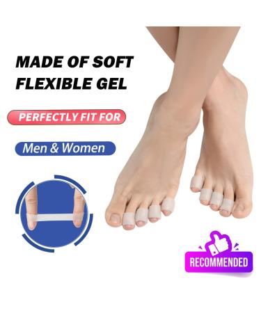 Gel Toe Protectors 20 PCS - Open Toe Sleeves for Pinky Toe - Bunion, Blisters, Corns, Hammer Toes - Toe Tubes for Friction Pain Relief - New Material - Toe Caps for Toenails Loss - Toe Sleeves for Pinky Toe - 20pcs - Buy Online on GoSupps.com