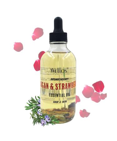 Aromatherapy Essential Oil for Hair & Skin (Argan & Strawberry) 4 fl oz(120ml) Argan & Strawberry 4 Fl Oz (Pack of 1)