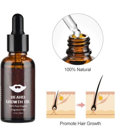 Beard Growth Kit for Men - Beard Roller, Oil, Balm, Styling Comb - Birthday & Fathers Gifts - Set A - Buy Online on GoSupps.com