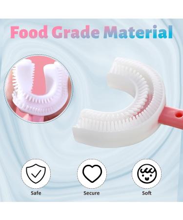 4Pcs Kids Toothbrush U Shaped Toothbrush Kids Baby Toddler Toothbrush with Food Grade Soft Silicone Brush Head 360 Oral Teeth Cleaning U-Shaped Toothbrushes for Toddlers Kids - Buy Online on GoSupps.com