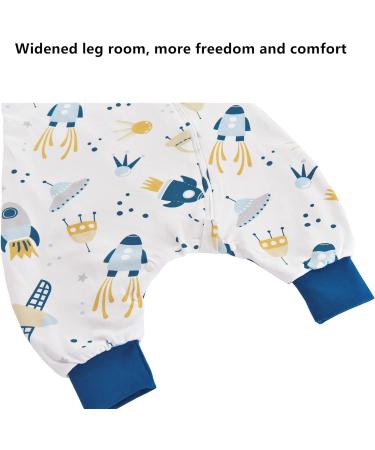 Chilsuessy Baby Sleeping Bag with Feet 1.5 Tog | 100% Cotton | Removable Sleeves | Anti Kick | Infant Toddler Wearable Blanket | Spaceship Design | 90/3-4 years - Buy Online on GoSupps.com