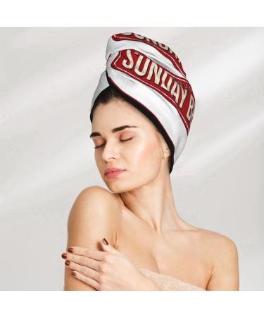 Buy Retro Sunday Brunch Microfiber Hair Towel - Soft Super Absorbent Wrap for Long Curly & Thick Hair | Quick Dry Coral Velvet | International Shipping - Buy Online on GoSupps.com