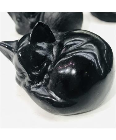 Natural Crystal Rough Specimen Natural Obsidian Hand Carved with Lovely Kitten Crystal and StonePolished DecorStone Home Collections (Color : Light) - Buy Online on GoSupps.com