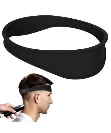VOSSOT Neckline Shaving Template and Hair Trimming Guide Haircut Curved Band Curved Silicone Haircut Band for DIY Home Haircuts Fade and Taper Guide for Clippers Non-Slip Silicone
