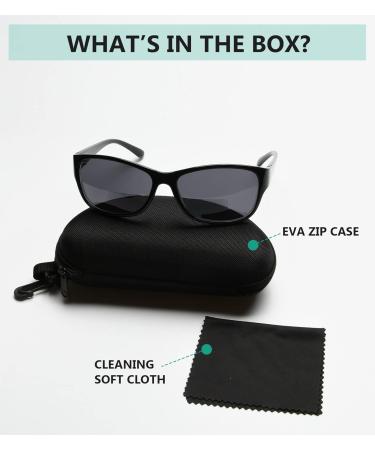 Eyekepper +3.50 Sun Readers | Round Bifocal Sunglasses | Black Plastic Frame for International Shipping - Buy Online on GoSupps.com