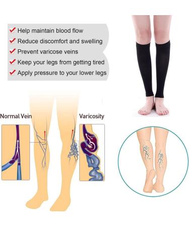 Shop Compression Stockings for Men & Women - Elastic Calves Support for Running & Sports (Black Size L) - Buy Online on GoSupps.com