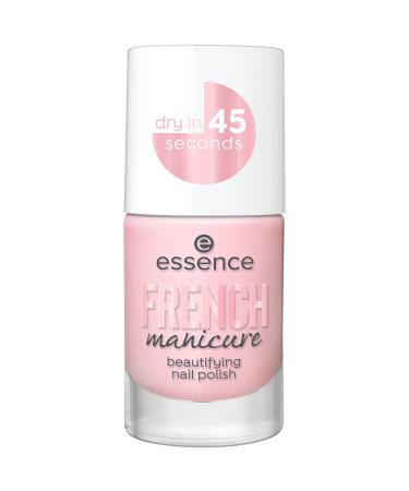Essence cosmetics French manicure beautifying nail polish French manicure No. 04 Best Frenchs Forever Pink of course translucent glossy without acetone vegan microplastics particles free (10ml)