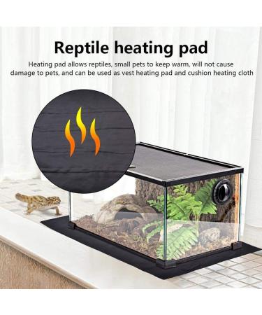USB Reptile Heating Pad Mat with Temperature Control Fits for Turtle Snakes Lizard Gecko Spider Crawler - Safety Aquarium Tortoise Heat Mat Thermostat 17X23CM (8.5 watt) (Black) - Buy Online on GoSupps.com