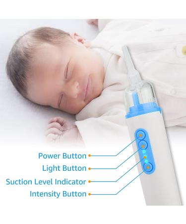 Bellababy Baby Nasal Aspirator | Rechargeable Nose Sucker with 3 Suction Levels and Light Function | Anti-Backflow | Portable Carrying Bag | Mute Operation (Dark Blue) - Buy Online on GoSupps.com