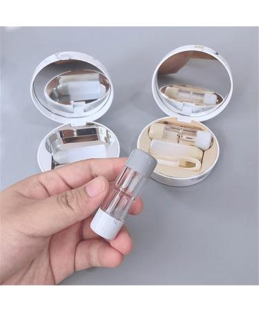 Infeksiya Round Contact Lens Case - Silver Travel Container for Contact Lenses | Perfect Gift & Care Box - Buy Online on GoSupps.com