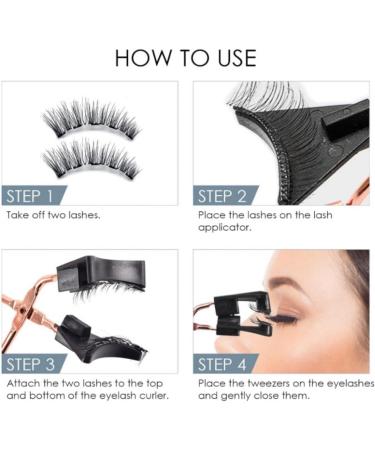 4Pairs Magnetic Eyelashes with Applicator Reusable Magnetic Eyelashes Magnetic Eyelashes Natural Look No Glue Needed Magnetic Lashes 3D Magnetic Eyelash Partner Set Magnetic Eyelashes without Eyeliner - Buy Online on GoSupps.com