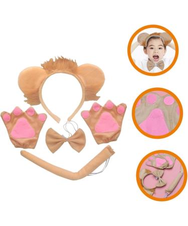 LIFKOME 1 Set Animal Headband Lion Creative Tail Lion Ears and Tail Lion Ear Headdress Unique Hair Decor Photo Props Cosplay Decor Accessory Cosplay Lion Tail Decor Decorative Headband - Buy Online on GoSupps.com